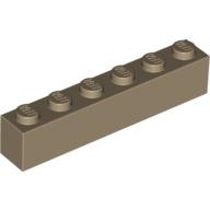 Lego kostka (kostička) 1x6, tmavě béžová (4497071, 4247151)